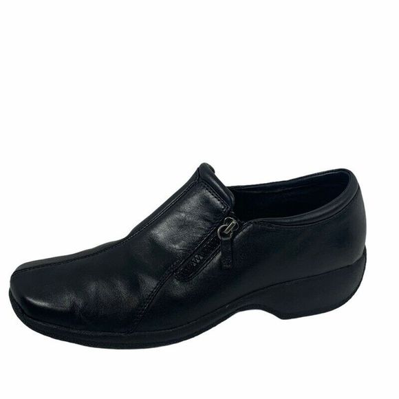 clarks shoes black leather